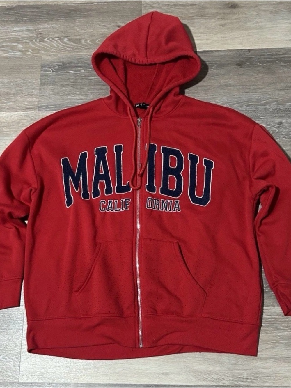 Red Zip-Up jacket Sweatshirt